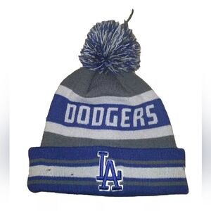 LA Dodgers Knit Beanie Blue One-Size Adult Los Angeles MLB Baseball Hat Pom